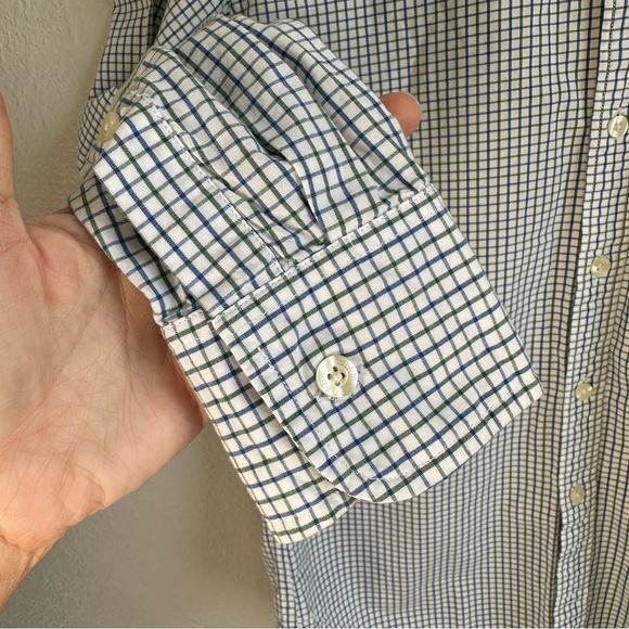 J Crew Blue Green Plaid Button Down Casual Long Sleeve Shirt Men’s Size Small - Picture 3 of 7